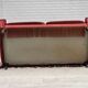 1970s, Danish 2-seater sofa, red furniture velour.