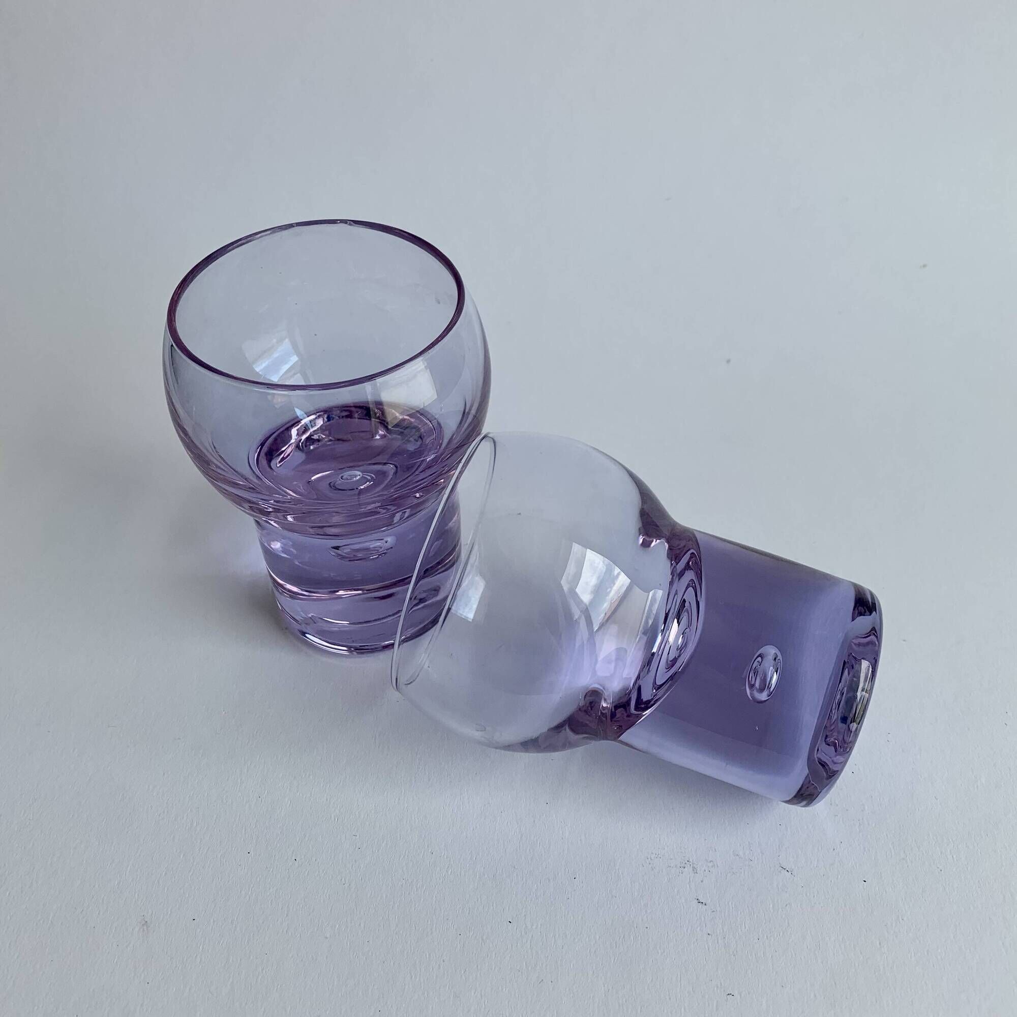 Set of 6 Alexandrit glasses designed by Sergio Asti for Arnolfo di Cambio,