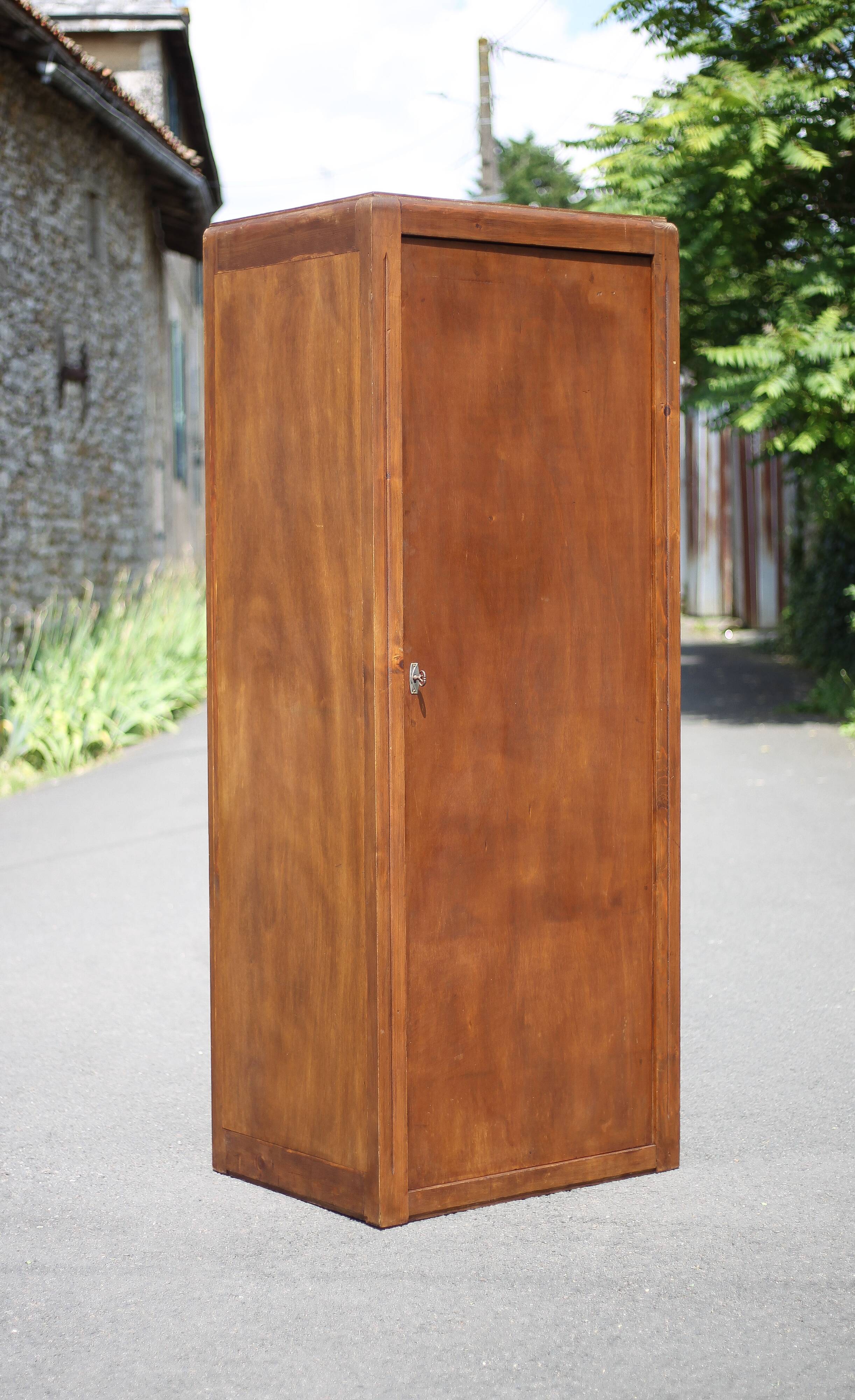 Art deco wooden cabinet, 1 door cabinet, storage unit