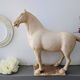 Large Tang-style horse in crackled ceramic 40 cm