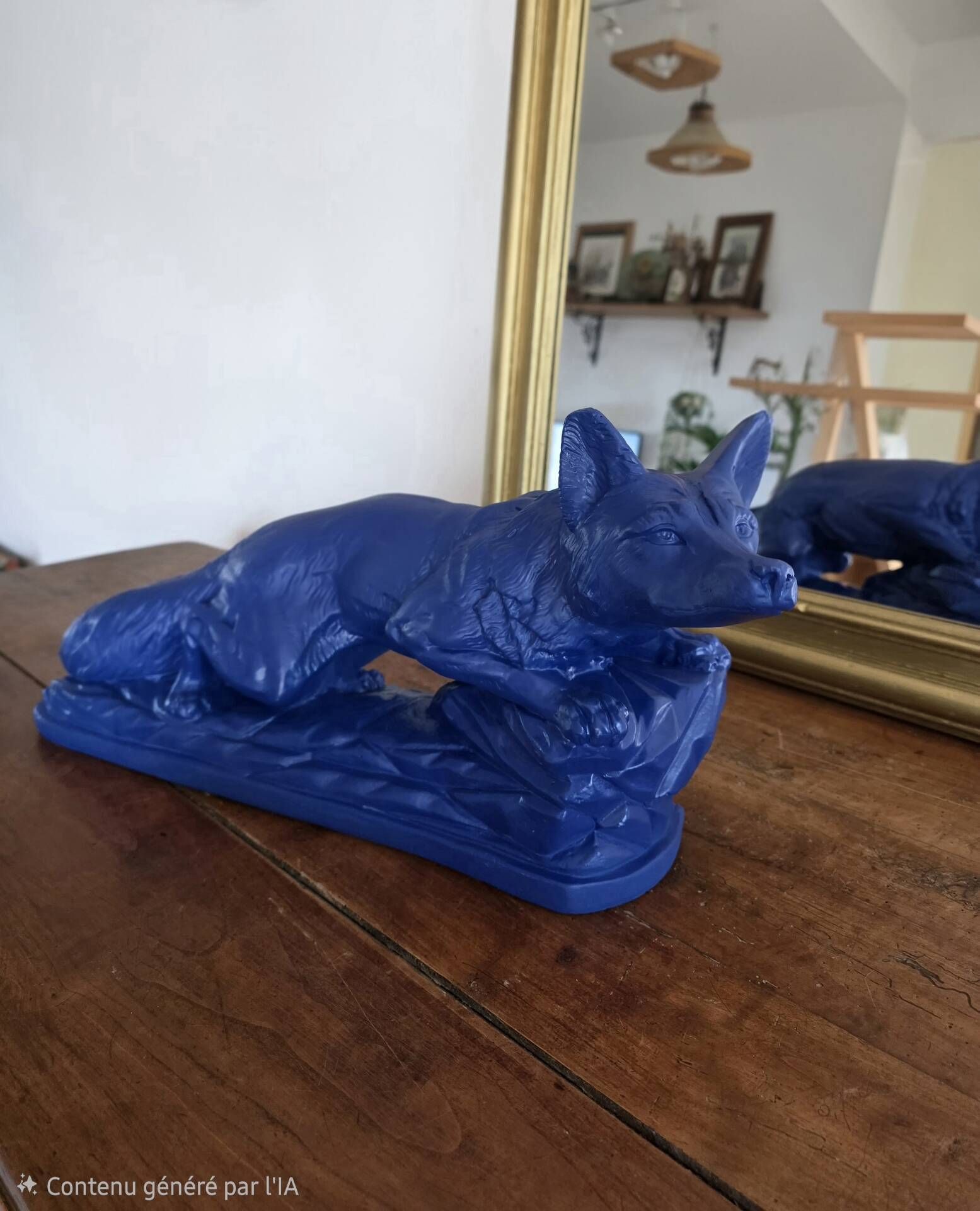 Sculpture années 50 bleu Klein