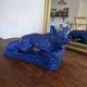 Sculpture années 50 bleu Klein