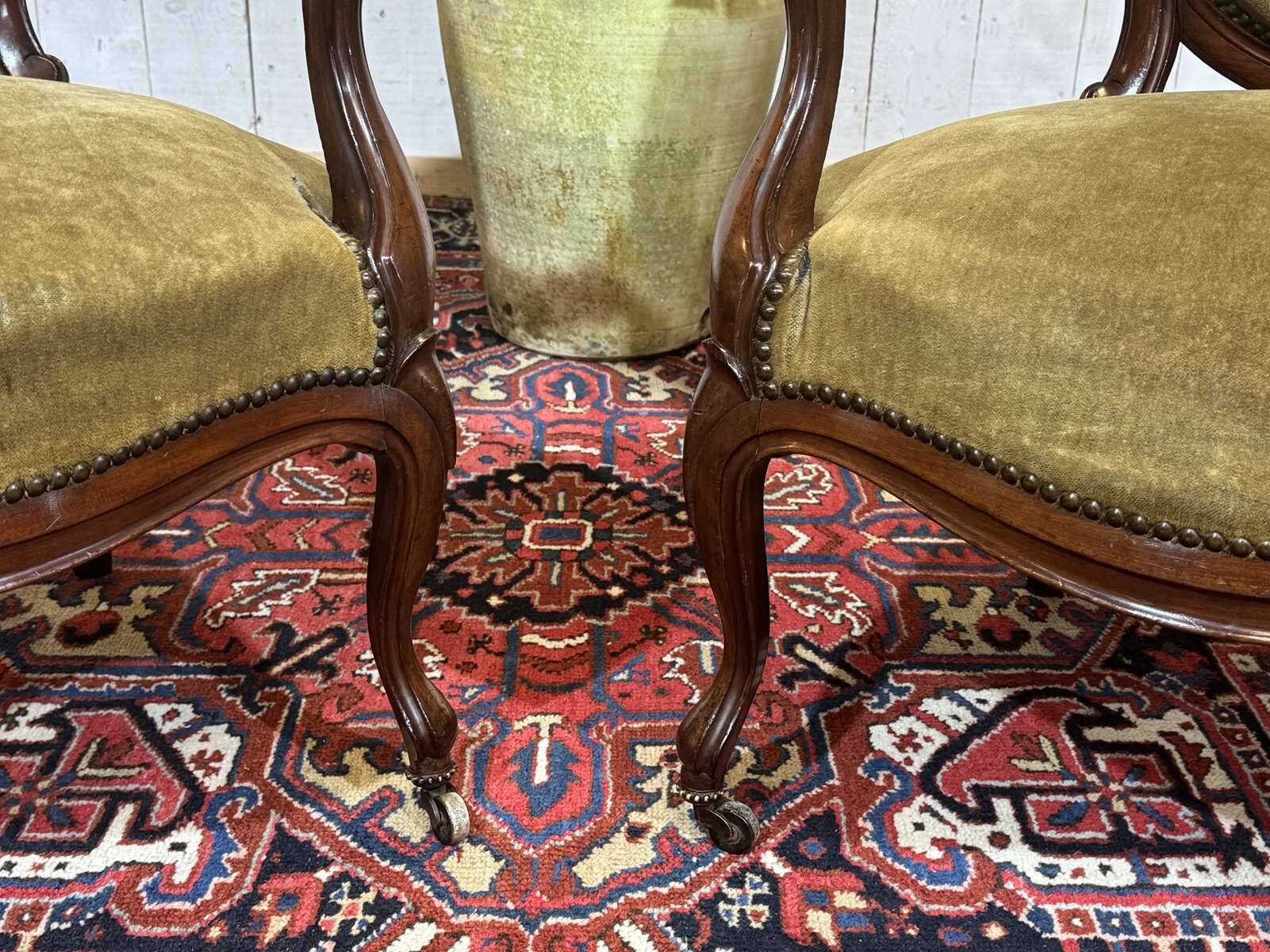 Paire de fauteuils Napoléon III XIXème en acajou