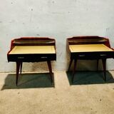 Comodini in legno, anni '60, set di 2