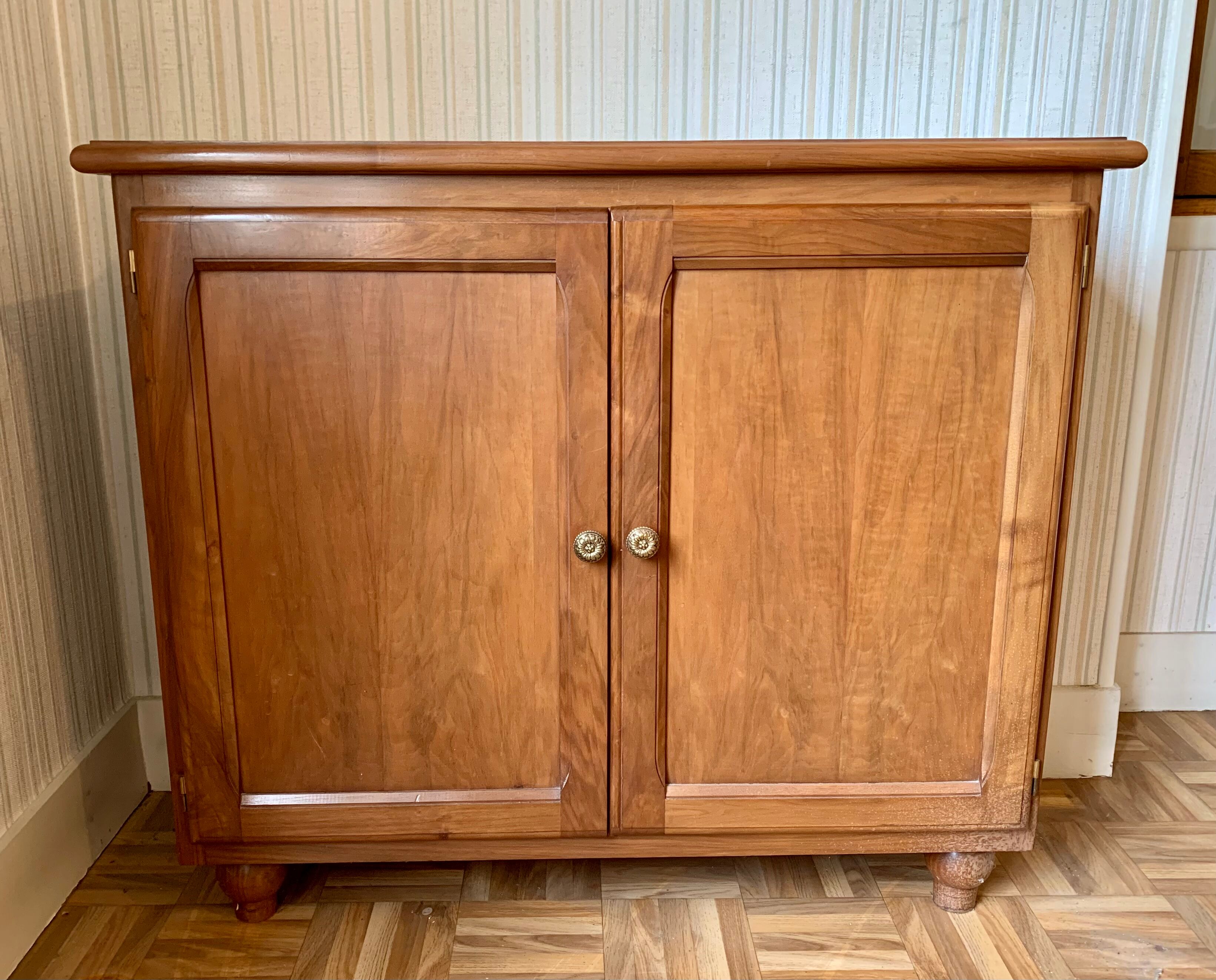 Antique low furniture in solid walnut