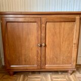 Antique low furniture in solid walnut