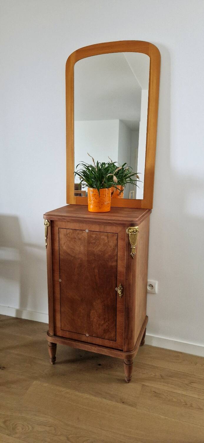 Scandinavian vintage wooden mirror