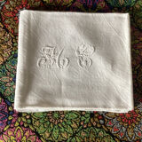 3 cotton napkins with monogram