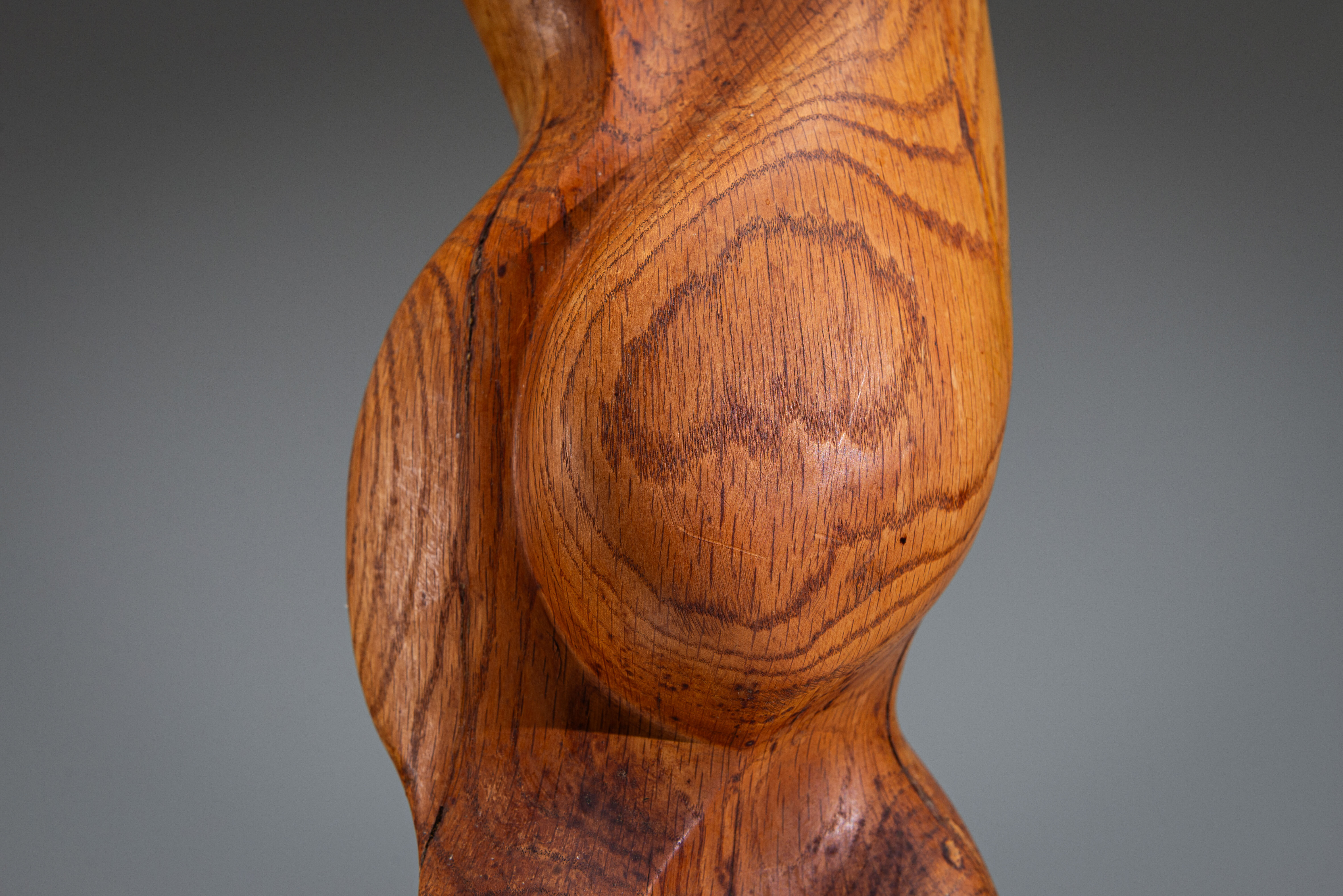 Abstract biomorphic wooden sculpture 1978