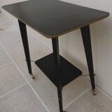 Vintage all-purpose piece of furniture from the 70s on casters with two shelves