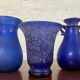 Series of 3 Murano “Scavo” vases in glass paste from the 60s and 70s