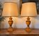 Pair of large Le Dauphin Verdennes lamps made of turned wood from the 1970s.