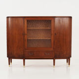 Walnut highboard 70's scandinavian design