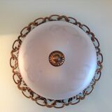Round ceiling lamp in frosted glass art deco style