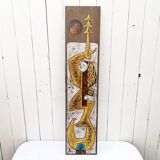 Enamelled ceramic plate abstract decoration Jean Jaffeux