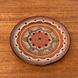 Vintage wall plate in hand-painted ceramic, 1970s