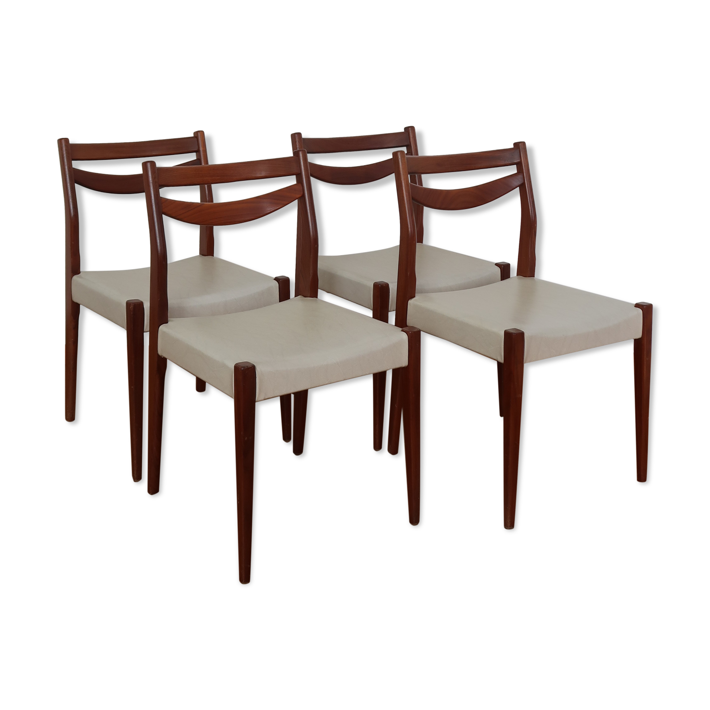 4 Scandinavian teak chairs 70