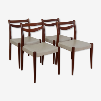 4 Scandinavian teak chairs 70