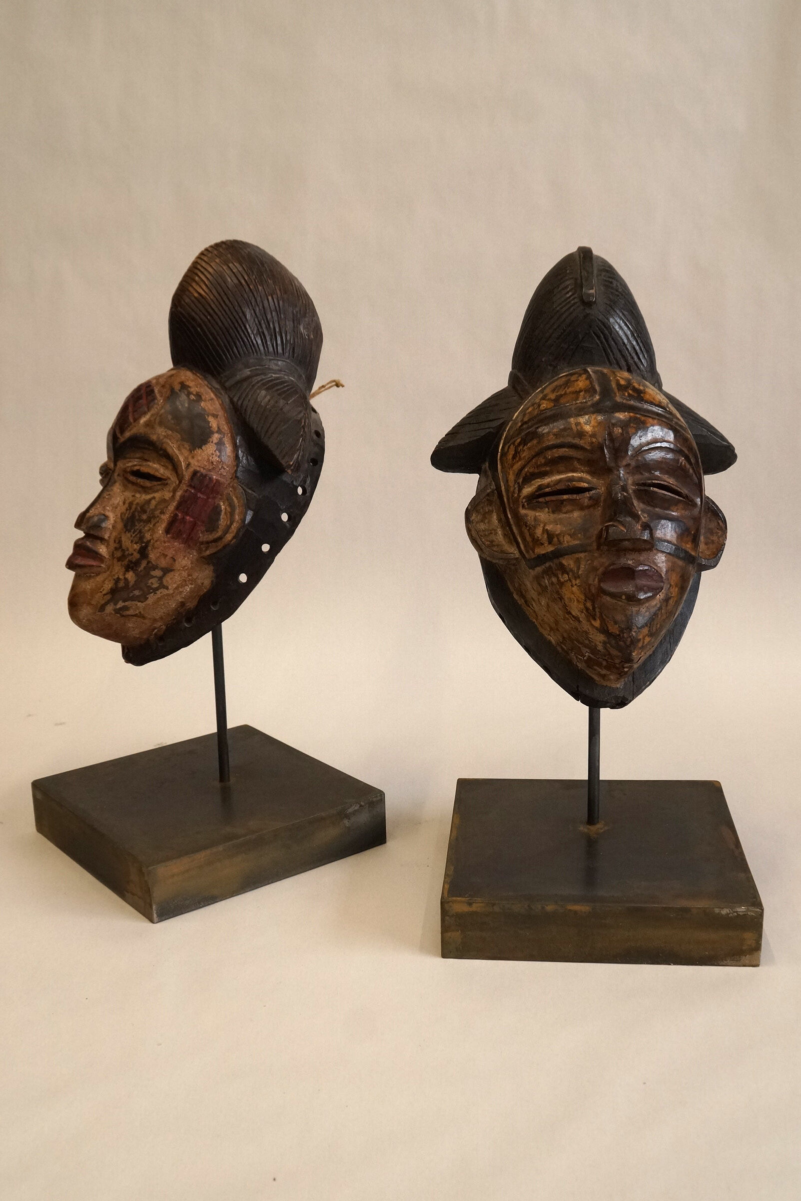 Pair of Punu masks