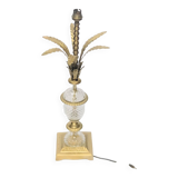 Pied de lampe palmier dattier cristal