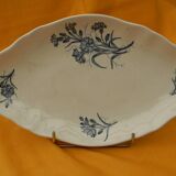 Longchamp earthenware dish cornflower decoration