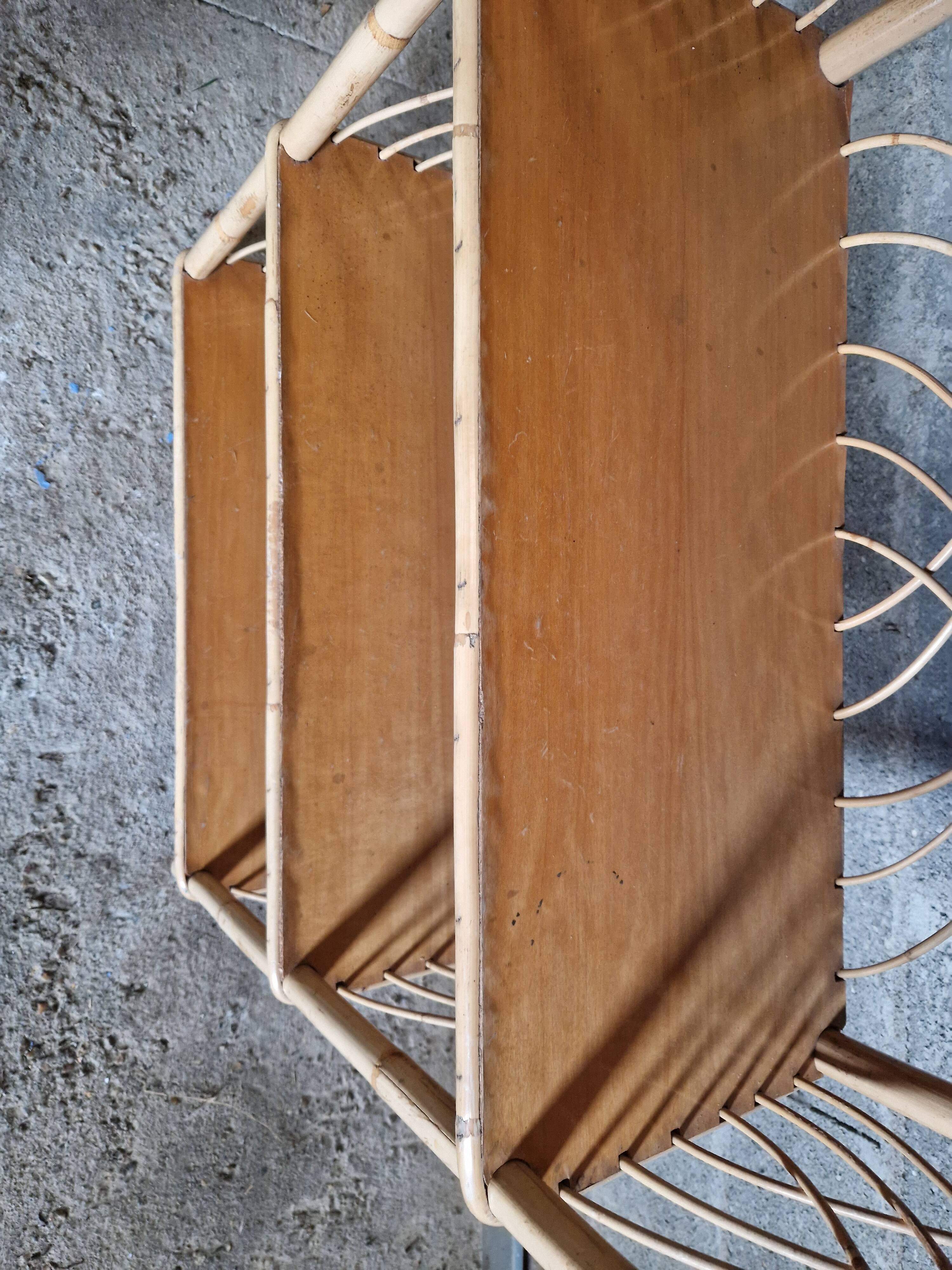 Old rattan shelf