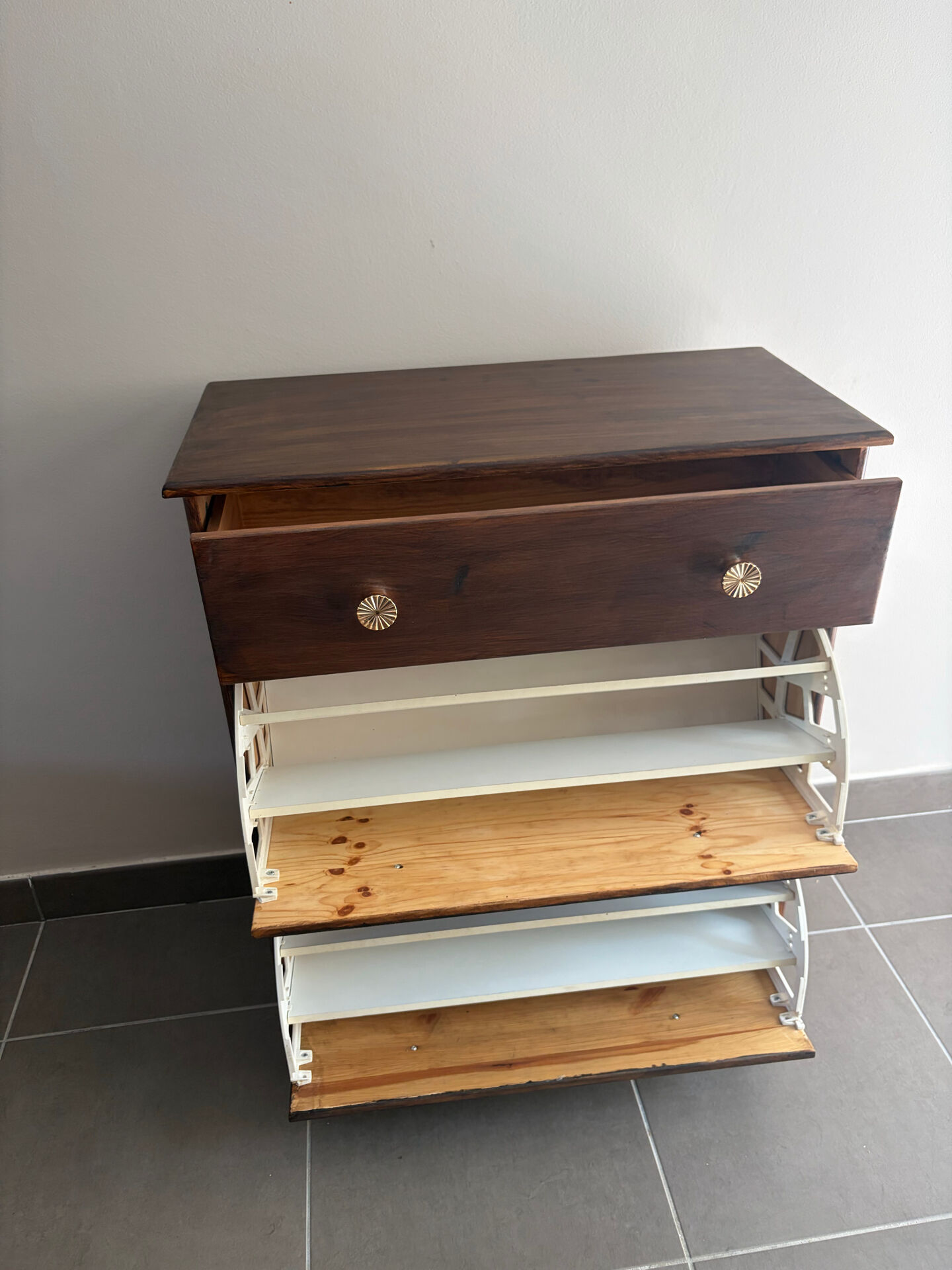 Solid wood shoe cabinet