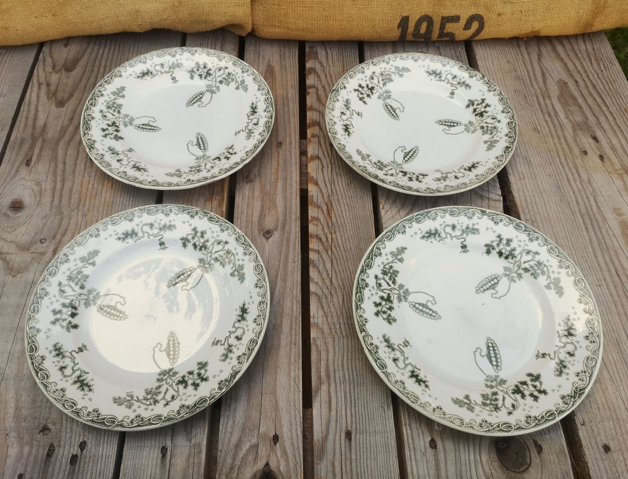 4 plates Terre de Fer Saint Amand Modern Style