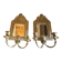 Pair of antique mirror candle holders in Louis XVI / Napoléon III style.