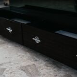 Comò Cassettiera In Ebano Macassar E Specchio Cubic Design Modern 70