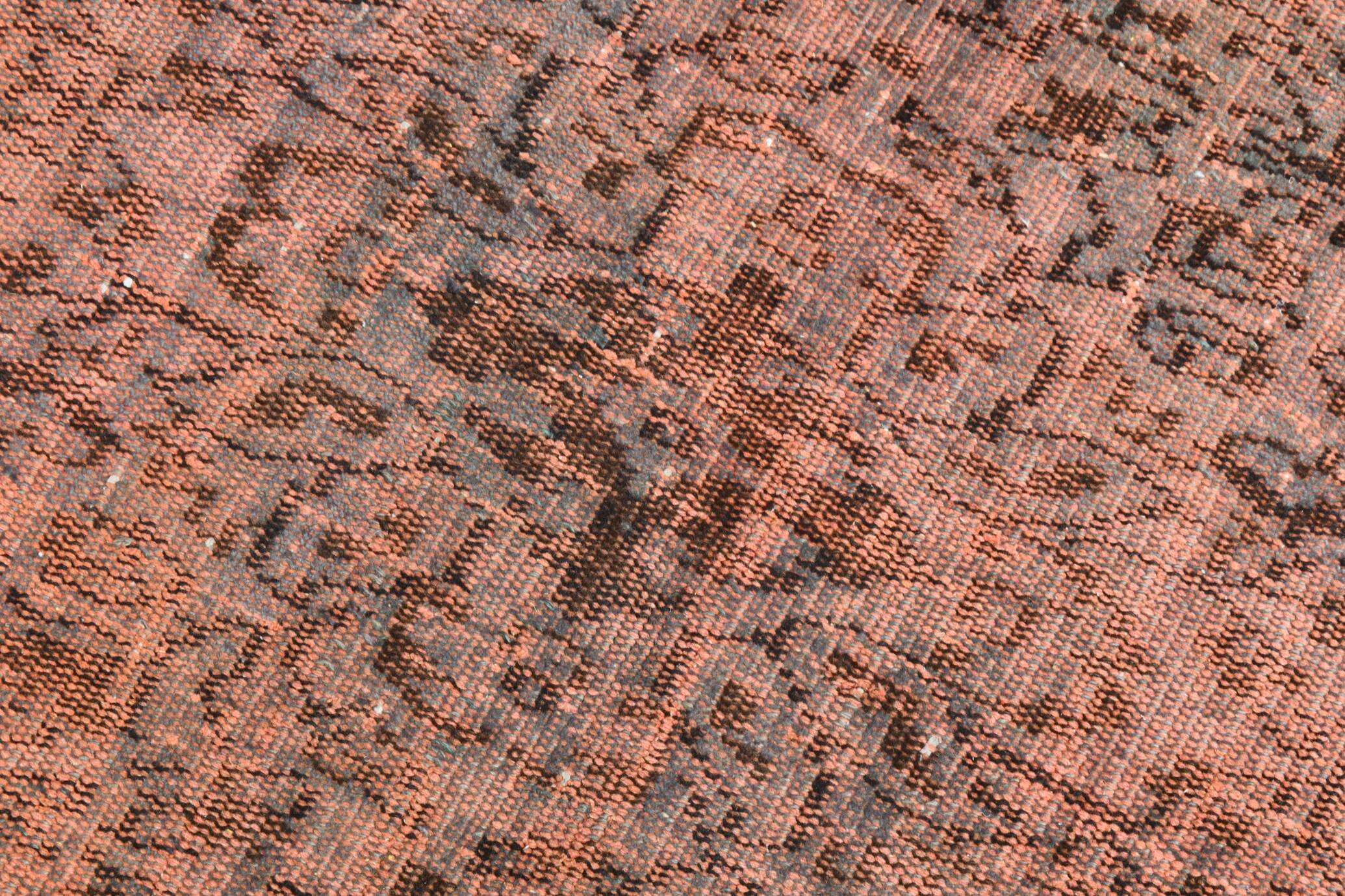 Tapis turc vintage classique en laine terracotta