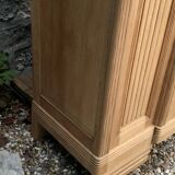Parisian Art Deco style wardrobe in solid raw oak, 1950