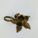 Vintage golden brass flower candlestick