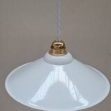 Enamelled sheet metal pendant light
