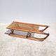 Antique wooden sled with metal runners