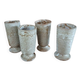 4 old stoneware mugs/mazagrans