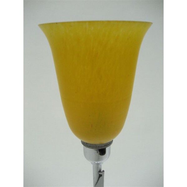 Sailboat-shaped chrome art deco desk lamp