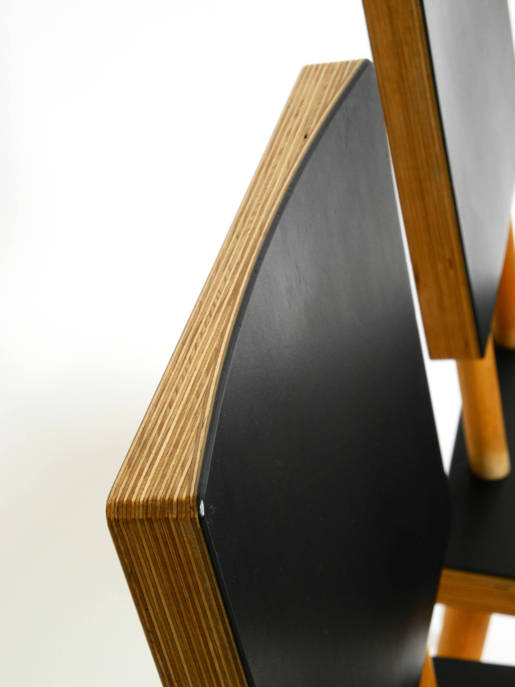 Two rare demountable plywood chairs by Axel Kufus model Stöcke for Atoll