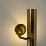 Pair of vintage XL adjustable brass wall lights, France 1970