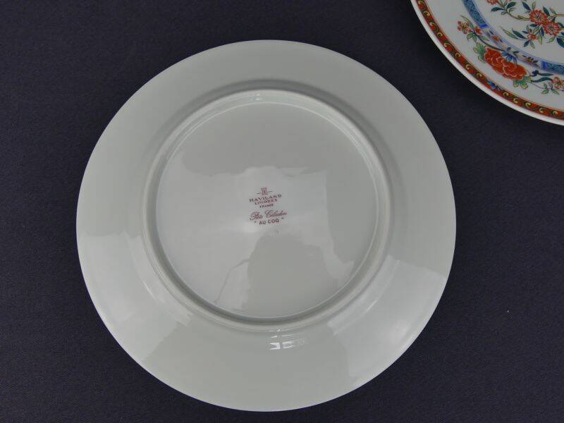 2 assiettes plates décor "Au Coq" Haviland