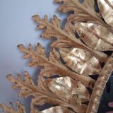 Vintage golden sun mirror