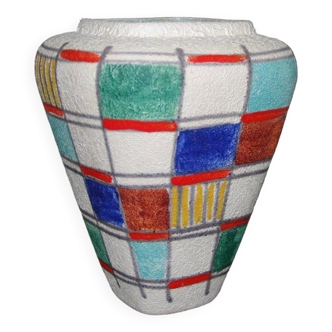 VINTAGE COLORFUL VASE GERMANY 1960