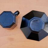 Set of 6 cups and under black vintage cups