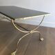 Neoclassical brass style coffee table with dolphin head decoration