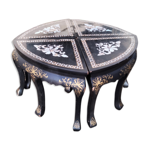 table basse décor asiatique - ancienne
