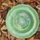 Hollow plate in green glazed clay Etienne Noël