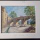 Christian Xapella (1927-2021) - Oil on canvas - Landscape with a bridge, near Carcassonne