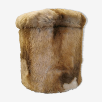 Pouf 70s synthetic fur