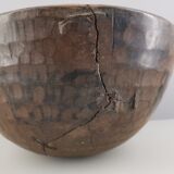 Ancient peulh calabash african art primitive arts vintage / africa / mid-century