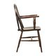 Chaise Windsor ancienne en bois de hêtre et d'orme avec dossier à roulettes, XIXe siècle